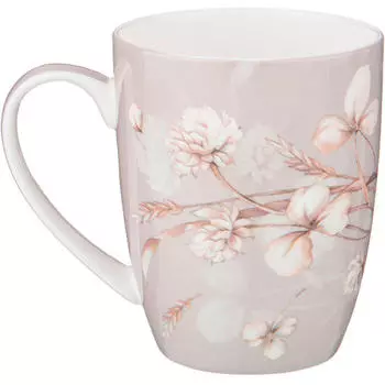 Кружка 420мл Lefard белые цветы фарфор 415-2122