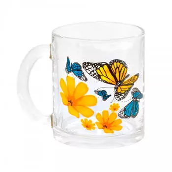 Кружка чайная бабочки и цветы 320мл LUMINARC 04c1208-bio