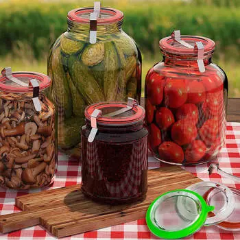 Крышка для консервации стеклянная с металлическим зажимом