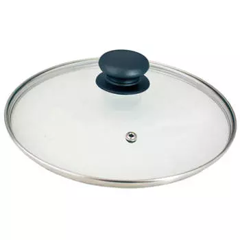 Крышка стеклянная TimA с ручкой и металлическим ободком 26см