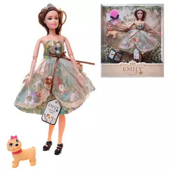 Кукла абтойс эмили летняя серия с собачкой и аксессуарами 30 см qj078 b