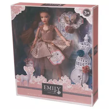 Кукла абтойс эмили розовая серия с маникеном и аксессуарами 30 см wj-12656