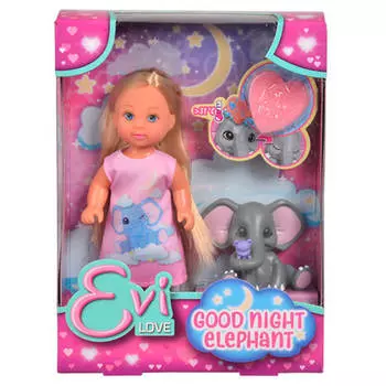 Кукла еви 12 см со слоненком 5733355