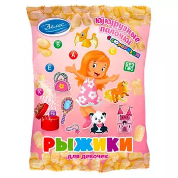 Кукурузные палочки рыжики 75г с сюрпризом для девочек