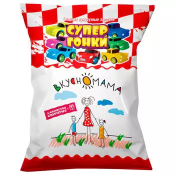 Кукурузные палочки Super гонки сюрприз 65г вкусномама