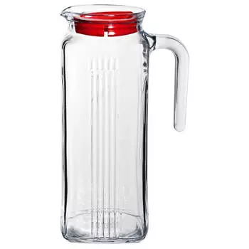 Кувшин 1л Pasabahce Frigo красная крышка 80050/к