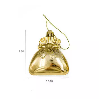 Набор ёлочных украшений Европа 7см в виде мешков золотой 4шт sd19b-y-012