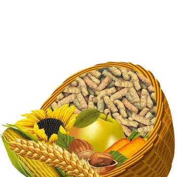 Лакомство для грызунов и кроликов Зоомир Грызунчик 1 хрустящие гранулы 150г