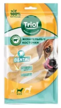 Лакомство для собак триол 120-160 г (30-40 г*4 шт) говяжьи сухожилия кость