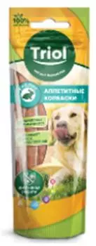 Лакомство для собак триол 40г аппетитные колбаски кролик