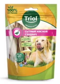 Лакомство для собак триол 70г сытный сэндвич утка