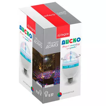 Лампа вегас диско 3 разноцветных лампы 55099