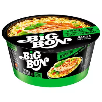 Лапша Big Bon 85г курица тарелка