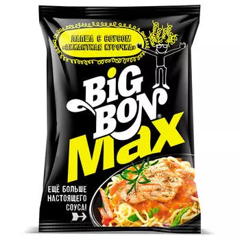 Лапша Big Bon 95г пикантная курочка с соусом пакет
