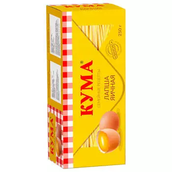 Лапша Кума 250г в/с яичная