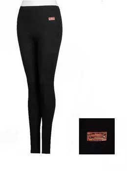 Леггинсы женские спортивные однотонные черные dy-39