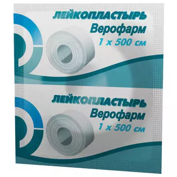 Лейкопластырь верофарм 1*500см рулонный