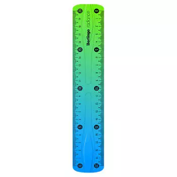 Линейка берлинго 20 см радианс голубой/зеленый градиент 289699