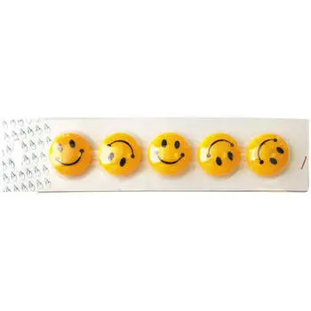 Магнит д/доски 5шт берлинго смайлик 72359