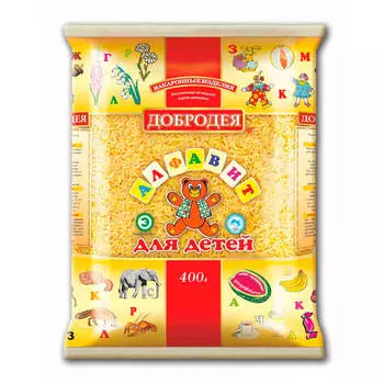 Макароны для детей Добродея, Алфавит 400г