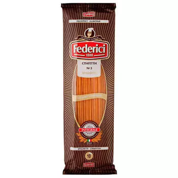 Макароны Federici 400г Спагетти цельнозерновые