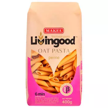 Макароны Makfa 400г Livingood Перья овсяные