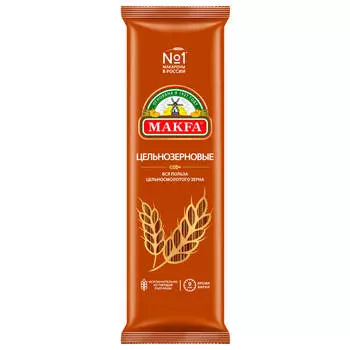 Макароны MAKFA 500г вермишель длинная цельнозерновая