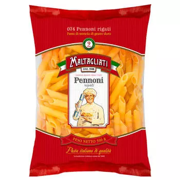 Макароны мальтальяти 500г перо рифленое №074