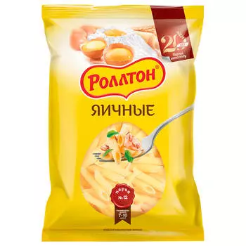Макароны роллтон 400 г яичные перья
