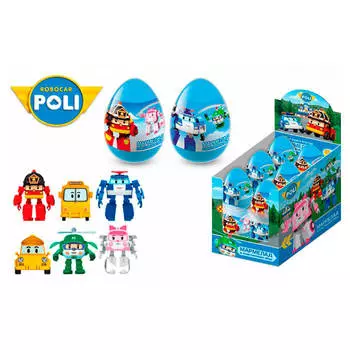 Мармелад робокар полли в пластиковом яйце 10 г с игрушкой конфитрейд