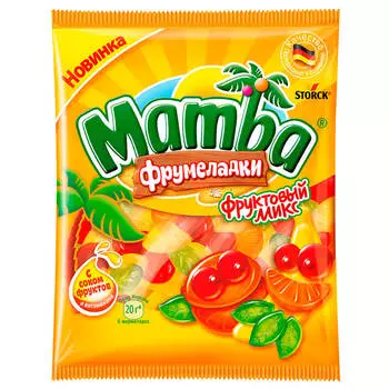 Мармелад жевательный Mamba Фрумеладки 72г фруктовый микс Storck