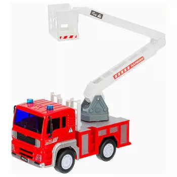 Машина пожарная м1:20 с подъёмником р/у п/у движение/свет в/к y17318270