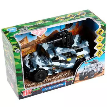 Машина технопарк газ тигр 21 см свет+звук открывающиеся двери 179878