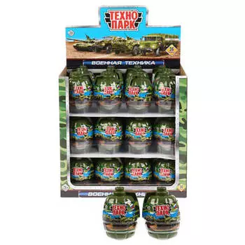 Машина технопарк граната с моделями военной техники 7,5см в дисплее металл 295771