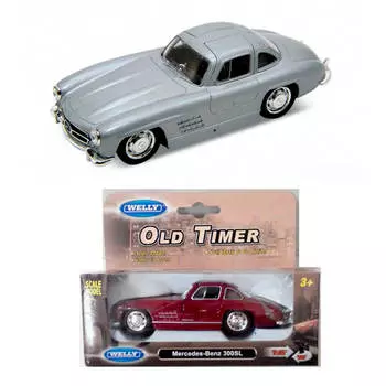 Машина винтажная 1:34-39 велли мерседес бенс 300sl