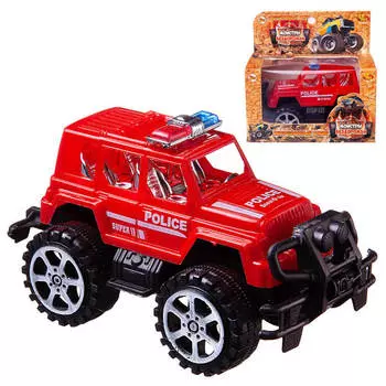 Машинка Abtoys спецтехника джип полиция инерционная красный