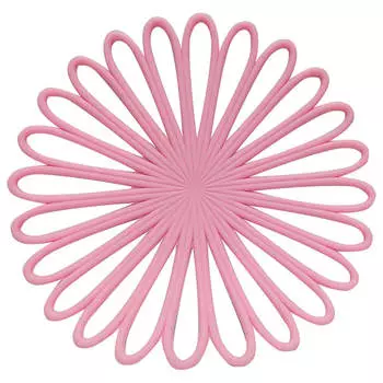 Подставка под горячее ромашка силикон розовая