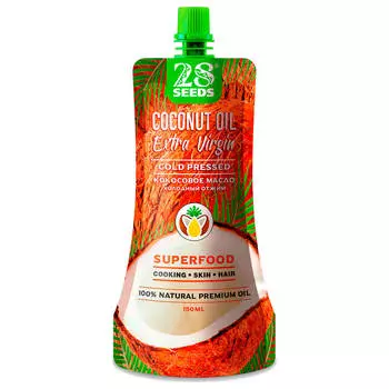 Масло 28 Seeds 150мл кокосовое Extra Virgin дой-пак