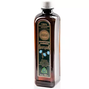 Масло льняное Вологодское 460мл нерафинированное пл/ б