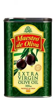Масло маэстро де олива 500 мл оливковое экстра вирджин ж/б