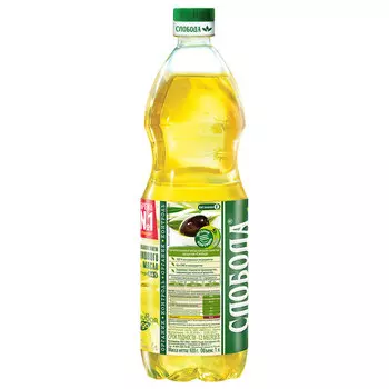 Масло подсолнечное Слобода с добавлением оливкового 1л