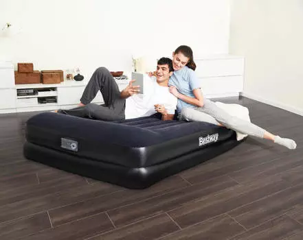 Матрас надувной Bestway 203*152*46см встроенный электрический насос 67403 30563