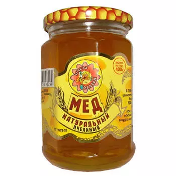 Мед натуральный цветочный пчела Маня 400г
