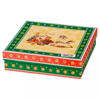 Менажница 3-х секционная Lefard 25*25см рождественская коллекция 586-052