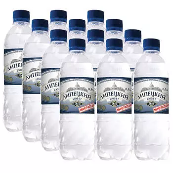 Минеральная вода Липецкий бювет 0,5л газ пл/б