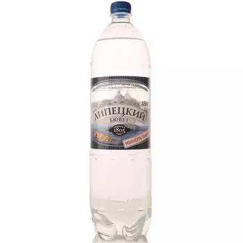 Минеральная вода Липецкий бювет 1,5л газ пл/б