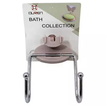 Крючок двойной 7,5см Absolut Home розовый 5007