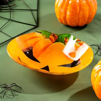 Миска 15, 9*13, 5*3.3 см тыква резная желтый 6073470