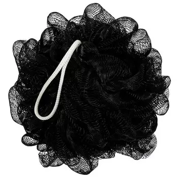 Мочалка-бант банные штучки гигант черная/серая