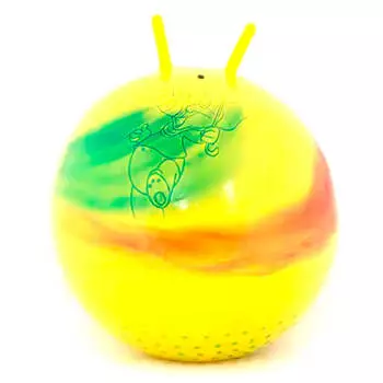 Мяч гимнастический 65см с рожками желтый pl5563